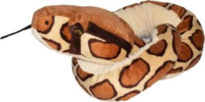 Burmese Python Snake Plush Toy ™ 54-Inch Stuffed Animal, Soft & Huggable Wildlife Plushie